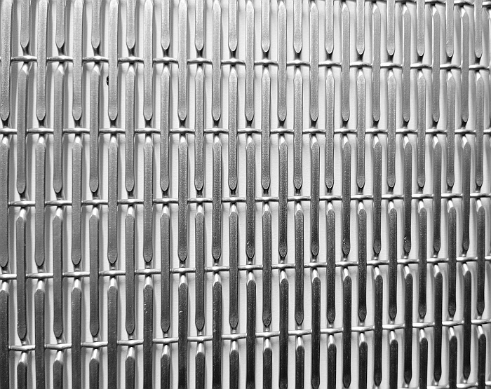 Siatka architektoniczna INOX karbowana tkana